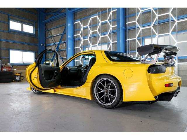 RX-7 タイプRB Sパッケージ RE雨宮ワイドボディキットカスタム BBSアルミ 車高調 追加メーター momoステアリング イエロー全塗装塗替え(38枚目)