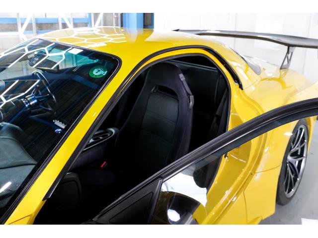 RX-7 タイプRB Sパッケージ RE雨宮ワイドボディキットカスタム BBSアルミ 車高調 追加メーター momoステアリング イエロー全塗装塗替え(40枚目)