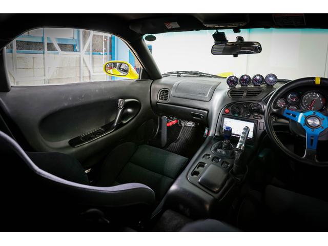 RX-7 タイプRB Sパッケージ RE雨宮ワイドボディキットカスタム BBSアルミ 車高調 追加メーター momoステアリング イエロー全塗装塗替え(52枚目)