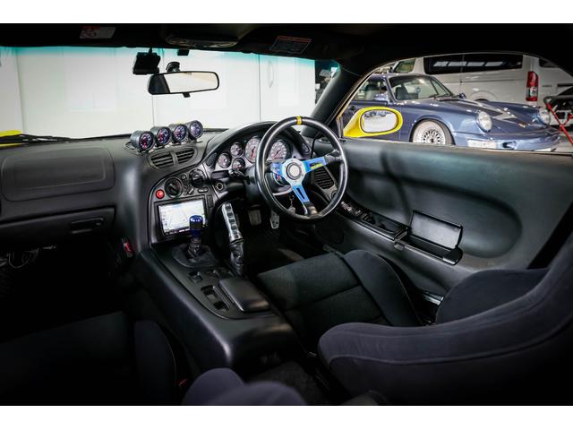 RX-7 タイプRB Sパッケージ RE雨宮ワイドボディキットカスタム BBSアルミ 車高調 追加メーター momoステアリング イエロー全塗装塗替え(53枚目)