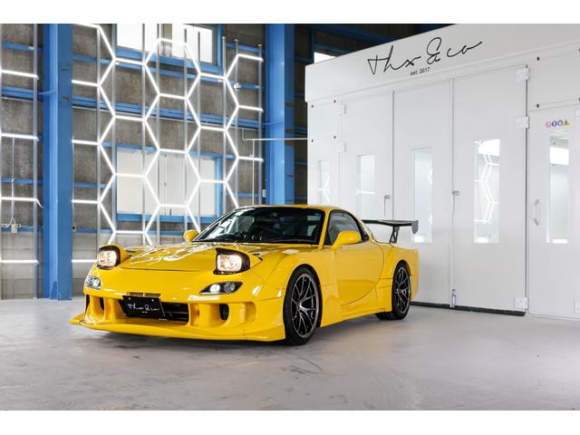 RX-7 タイプRB Sパッケージ RE雨宮ワイドボディキットカスタム BBSアルミ 車高調 追加メーター momoステアリング イエロー全塗装塗替え(62枚目)