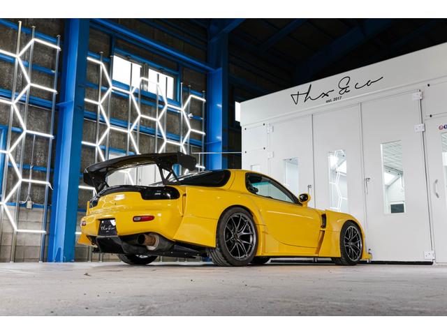 RX-7 タイプRB Sパッケージ RE雨宮ワイドボディキットカスタム BBSアルミ 車高調 追加メーター momoステアリング イエロー全塗装塗替え(64枚目)