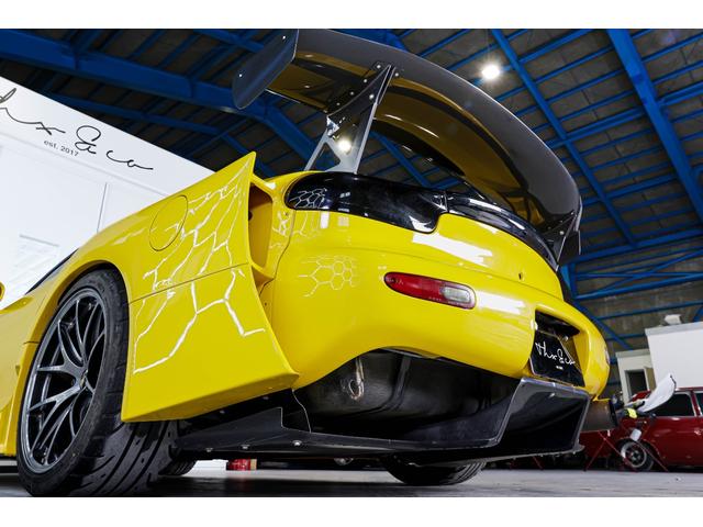 RX-7 タイプRB Sパッケージ RE雨宮ワイドボディキットカスタム BBSアルミ 車高調 追加メーター momoステアリング イエロー全塗装塗替え(67枚目)