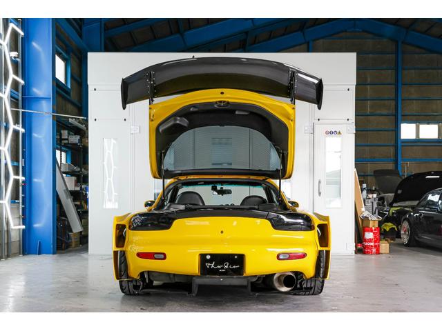 RX-7 タイプRB Sパッケージ RE雨宮ワイドボディキットカスタム BBSアルミ 車高調 追加メーター momoステアリング イエロー全塗装塗替え(74枚目)