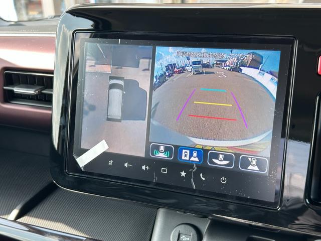 スペーシアカスタム ハイブリッドXSターボ【4WD】【届出済未使用車】衝突軽減 【車線逸脱警報】【純正9型メモリーナビ/地デジ/BT接続/全方位カメラ】【追従クルコン】【両側電動ドア】【LEDオートライト】ヒータ付ハーフレザー 電動パーキング HUD コーナーセンサ- 後席送風機(4枚目)