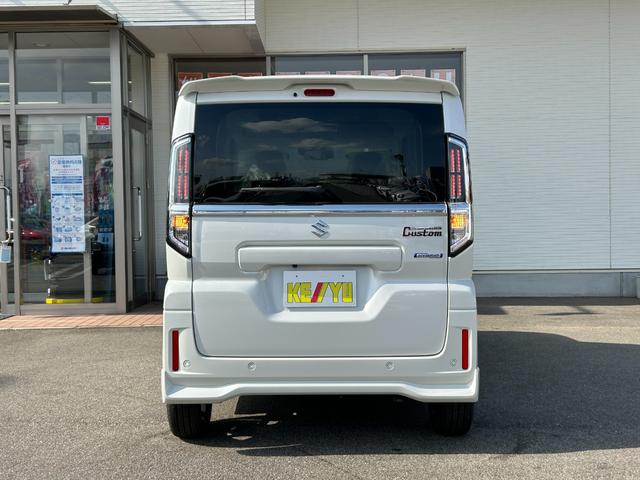 スペーシアカスタム ハイブリッドXSターボ【4WD】【届出済未使用車】衝突軽減 【車線逸脱警報】【純正9型メモリーナビ/地デジ/BT接続/全方位カメラ】【追従クルコン】【両側電動ドア】【LEDオートライト】ヒータ付ハーフレザー 電動パーキング HUD コーナーセンサ- 後席送風機(14枚目)