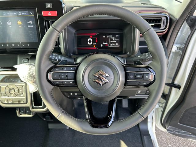 スペーシアカスタム ハイブリッドXSターボ【4WD】【届出済未使用車】衝突軽減 【車線逸脱警報】【純正9型メモリーナビ/地デジ/BT接続/全方位カメラ】【追従クルコン】【両側電動ドア】【LEDオートライト】ヒータ付ハーフレザー 電動パーキング HUD コーナーセンサ- 後席送風機(35枚目)