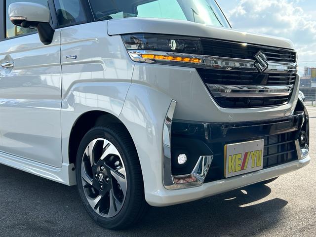 スペーシアカスタム ハイブリッドXSターボ【4WD】【届出済未使用車】衝突軽減 【車線逸脱警報】【純正9型メモリーナビ/地デジ/BT接続/全方位カメラ】【追従クルコン】【両側電動ドア】【LEDオートライト】ヒータ付ハーフレザー 電動パーキング HUD コーナーセンサ- 後席送風機(48枚目)