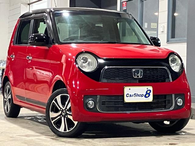 Ｎ－ＯＮＥ プレミアム　ツアラー・Ｌパッケージ　４ＷＤ　赤×黒ツートン　純正地デジナビ　バックカメラ　クルーズコントロール　パドルシフト　ステアリングリモコン　スマートキー　ＨＩＤヘッドライト　前後ドラレコ　ＥＴＣ　レザー調シートカバー（2枚目）