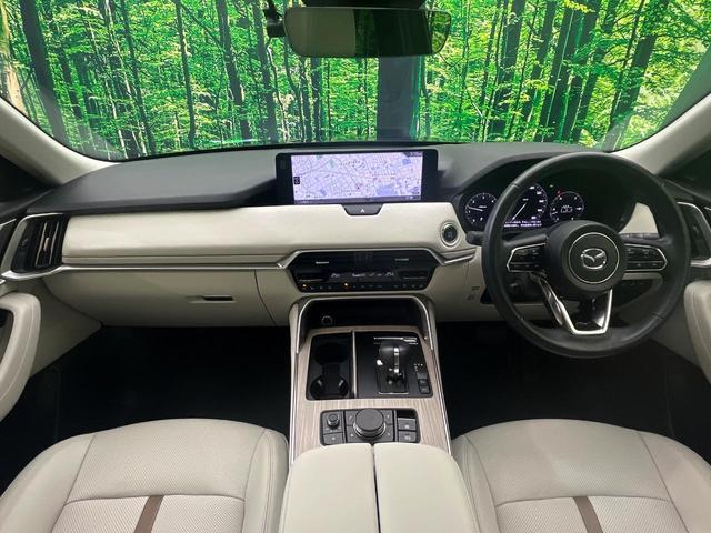 ＣＸ－６０ ＸＤ　エクスクルーシブモード　４ＷＤ　１２．３型マツダコネクトナビ　３６０°ビューモニター　パノラマサンルーフ　白合皮シート　全席シートヒーター　前席シートベンチレーション　ブラインドスポットモニター　ドラレコ　ＥＴＣ（2枚目）