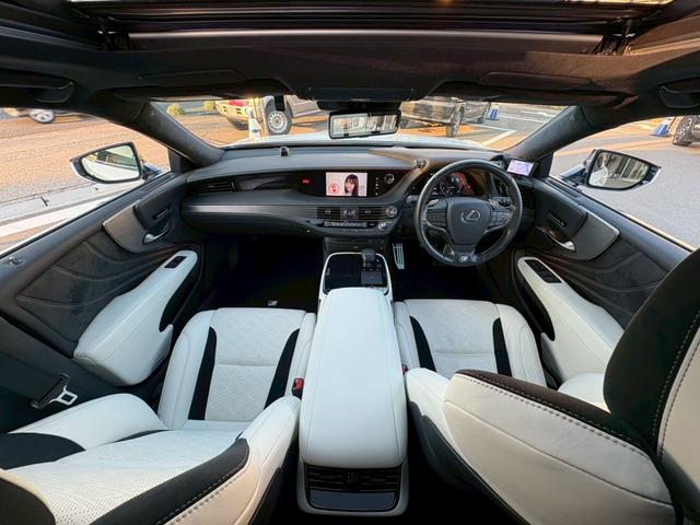 LS LS500 Fスポーツ OPエアロ ムンルーフ 白革 マークレビンソン HUD フルセグ パノラミックビュM デジタルミラ Cソナ(7枚目)