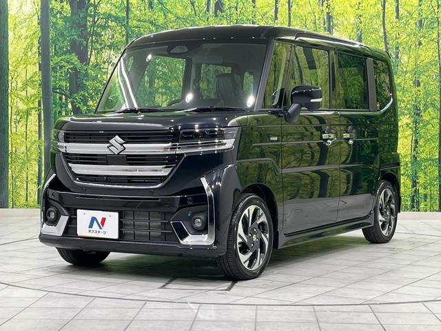 スペーシアカスタム ハイブリッドXSターボ 届出済未使用車 両側電動ドア 全周囲カメラ 衝突被害軽減システム レーダークルーズ ハーフレザーシート コーナーセンサー スマートキー LEDヘッド オートライト オートエアコン(16枚目)
