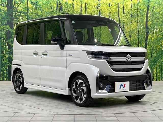 スペーシアカスタム ハイブリッドＸＳ　４ＷＤ　両側電動ドア　全周囲カメラ　衝突被害軽減システム　レーダークルーズ　禁煙車　純正ナビ　コーナーセンサー　ＬＥＤヘッド　車線逸脱警報　オートライト　オートエアコン　純正１５インチＡＷ（16枚目）