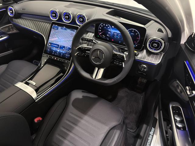 Cクラスステーションワゴン C220dステーションワゴンアバンギルドAMGライP ワンオーナー/右ハンドル/オパリスホワイト/ドライバーズP/HUD/Burmester/シートヒーター/ベンチレーション/正規ディーラー認定中古車/二年保証(2枚目)