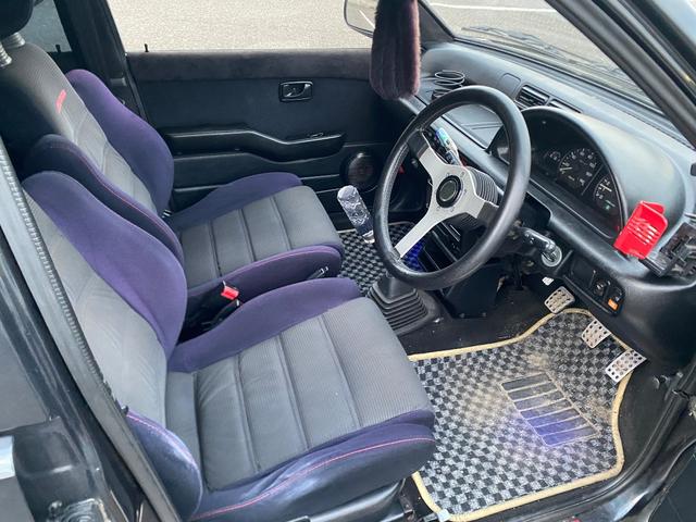 ミラ Ｊ－タイプＱ　５速マニュアル　社外ショック＆スプリング　ワンオフマフラー　アヴァンツアート内装換装　フェンダートリム　社外アルミ　Ｂｌｕｅｔｏｏｔｈ対応オーディオ　車検整備付（29枚目）