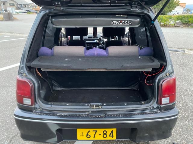 ミラ Ｊ－タイプＱ　５速マニュアル　社外ショック＆スプリング　ワンオフマフラー　アヴァンツアート内装換装　フェンダートリム　社外アルミ　Ｂｌｕｅｔｏｏｔｈ対応オーディオ　車検整備付（53枚目）