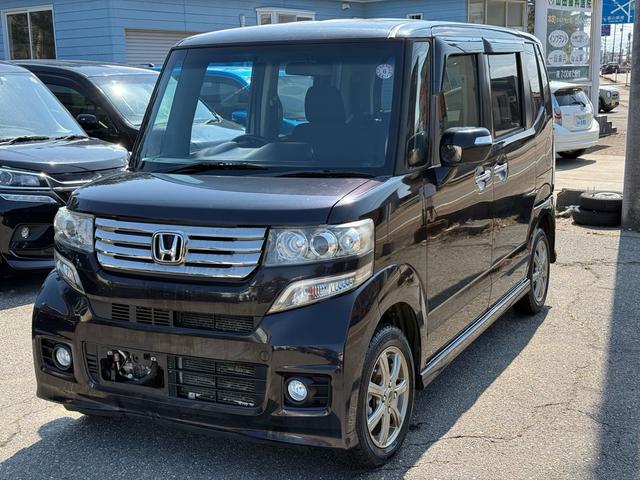 Ｎ－ＢＯＸカスタム Ｇ・ターボパッケージ　４ＷＤ・禁煙・両側パワースライドドア・ナビ・ＢＬＵＴＯＯＴＨ・ヴァレンティＬＥＤヘッド＆フォグランプ＆ウインカー＆室内灯・ＡＷ（2枚目）