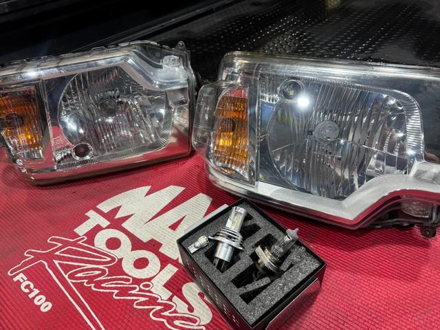 ミニキャブトラック 　ＪＡスーパーカスタム　４ＷＤ　エアコン　パワステ　５ＭＴ　ＭＡＣカスタム２トンカラー　新品シートカバー　新品ＬＥＤライト　オリジナルエンブレム　Ｆバンパーチップ塗装　車内オゾン除菌クリーニング（62枚目）