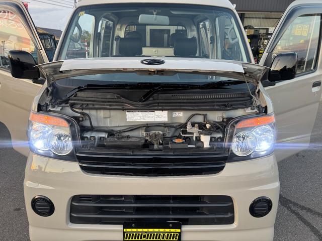 ハイゼットカーゴ デッキバン　４ＷＤ　オートマ　パワステ　ＭＡＣカスタム２トンカラー　アトレーフェイス加工　新品Ｈ／ＬポジションＬＥＤライト　ワンセグＮＡＶＩＢｌｕｅｔｏｏｔｈ　パーツラプター塗装　新シートカバー　バイザー　マット（60枚目）