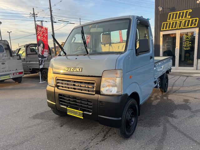 キャリイトラック KC 4WD 5MT エアコン パワステ MACカスタム2トンカラオリジナルエンブレム Fバンパーチップ塗装 カスタム鉄チン2セット夏タイヤスタットレス付き 車内オゾンクリーニング(4枚目)