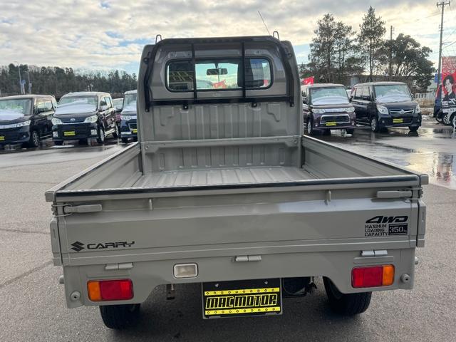 キャリイトラック KC 4WD 5MTエアコン パワステ MACカスタムペイント オーディオパック装備 Bluetooth 13AW 新品LEDライト シートカバー オリジナルエンブレム Fバンパーチップ塗装 グリル塗分け(19枚目)