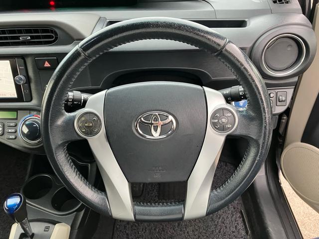 アクア G メモリーナビ フルセグ Bluetooth バックカメラ ETC アルミホイール スマートキー 運転席・助手席エアバック ABS 横滑り防止装置 エアコン パワステ パワーウインドウ(32枚目)
