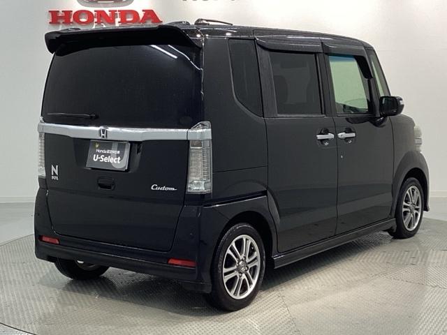 N-BOXカスタム G・Lパッケージ あんしんPKG 1年保証 ナビ TV Rカメラ BTオ-ディオ DVD HID 両側電動ドア VSA アルミ スマ-トキ- 盗難防止装置 整備記録簿 AAC ドアバイザ- ベンチシ-ト Wエアバッグ(48枚目)