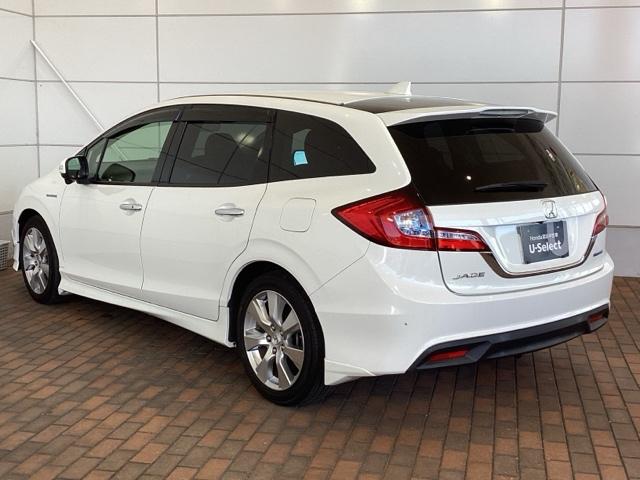 ジェイド ハイブリッドＸ　Ｈ　ＳＥＮＳＩＮＧ　１年保証　ワンオ－ナ－　純正ナビ　ＴＶ　Ｒカメラ　ＢＴオ－ディオ　ＤＶＤ　ＥＴＣ　ＬＥＤライト　ＶＳＡ　クルコン　アルミ　スマ－トキ－　盗難防止装置　整備記録簿　ＡＡＣ　スペアキ－（53枚目）