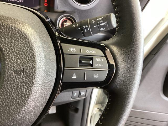 クルーズコントロールを装備しています。高速道路などで一定の速度で走ってくれるので運転が楽ですよ！速度を設定できますので、スピードの出しすぎにも注意できます。