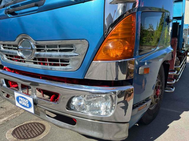 ヒノレンジャー 　４段クレーン　ラジコン　フジタボディー　ＬＳ－Ｓ　積載車　Ｊ０８Ｃ　２６０馬力　リターダー　５．８ｍボディ　サイドアオリ開閉　サイドステンレスバンパー　ｎｅｗ赤シャーシ　　ライトスーパーローダー（29枚目）