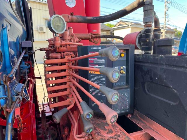 ヒノレンジャー 　４段クレーン　ラジコン　フジタボディー　ＬＳ－Ｓ　積載車　Ｊ０８Ｃ　２６０馬力　リターダー　５．８ｍボディ　サイドアオリ開閉　サイドステンレスバンパー　ｎｅｗ赤シャーシ　　ライトスーパーローダー（36枚目）