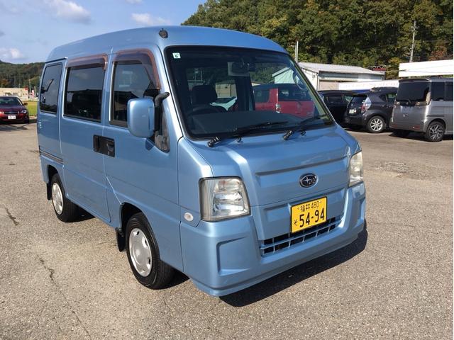 サンバーバン ディアス 4WD 5速マニュアル 前後ドライブレコーダー 運転席エアバック エアコン パワステ パワーウィンドウ(3枚目)