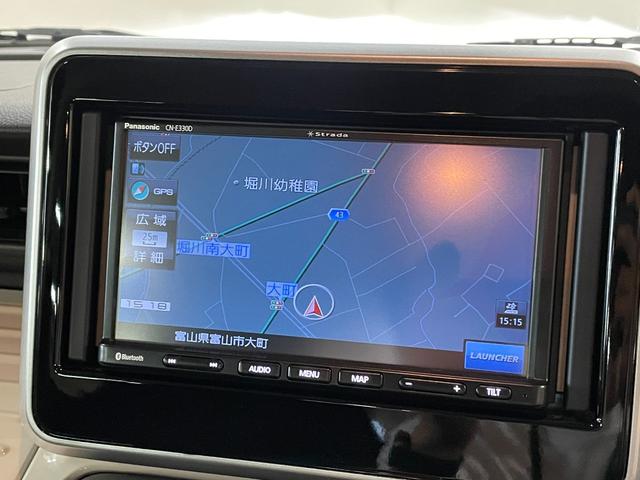 スペーシア ハイブリッドX 禁煙車・社外ナビ(CN-E330D)・デュアルカメラブレーキサポート・スマートキー・スペアキー・シートヒーター・クルーズコントロール・両側パワースライド・充電用USBソケット・後席シートバックテーブル(5枚目)