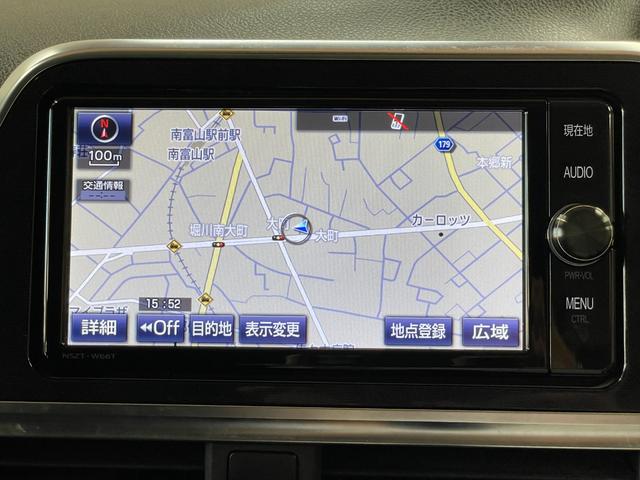 シエンタ Ｇ　禁煙車・純正ナビ（ＮＳＺＴ－Ｗ６６Ｔ）・バックモニター・スマートキー・スペアキー・両側パワースライドドア・フルセグＴＶ・Ｂｌｕｅｔｏｏｔｈ・電動格納ミラー・ステアリングリモコン（3枚目）