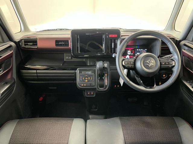 スペーシアカスタム ハイブリッドＸＳターボ　デュアルセンサーブレーキサポートＩＩ　インタークーラーターボ　両側パワースライドドア　前席シートヒーター　ステアリングヒーター　ＨＵＤ　レーダークルーズコントロール　ステアリングリモコン　スペアキー（5枚目）