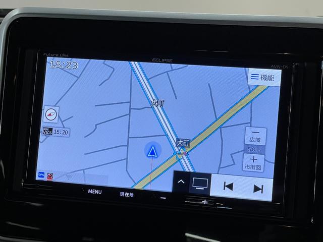 スペーシアギア ハイブリッドＸＺ　社外ナビ（ＡＶＮ－Ｄ９）　バックモニター　両側パワースライドドア　デュアルセンサーブレーキサポート　フルタイム４ＷＤ　（前輪駆動ベース）　ルーフレール　スマートキー　スペアキー　ＥＴＣ　シートヒーター（6枚目）