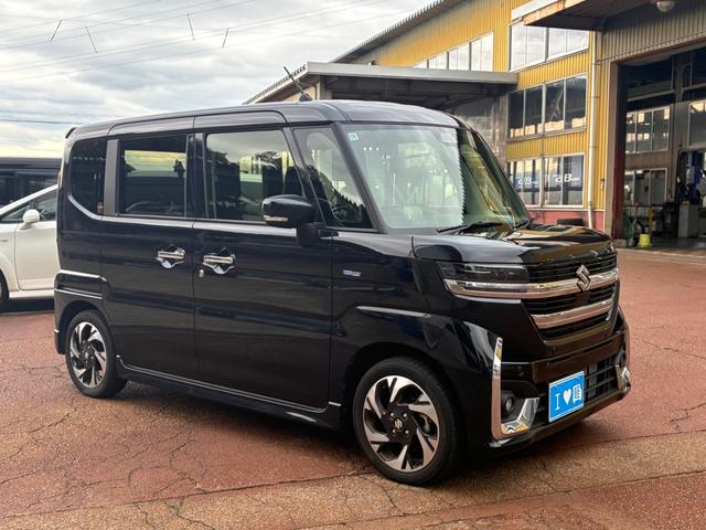 スペーシアカスタム ハイブリッドXSターボ 4WD パナソニックナビ  LEDヘッド 両側電動スライド 前席シートヒーター ステアリングヒーター デュアルセンサーブレーキサポートII アダプティブクルーズコントロール オットマン スペアキー有(6枚目)