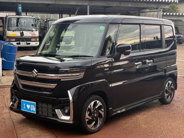 スペーシアカスタム ハイブリッドXSターボ 4WD パナソニックナビ  LEDヘッド 両側電動スライド 前席シートヒーター ステアリングヒーター デュアルセンサーブレーキサポートII アダプティブクルーズコントロール オットマン スペアキー有(7枚目)