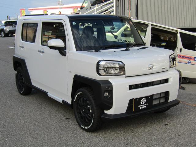 タフト Gターボ 全方位カメラ 社外タイヤホイール 社外ディスプレイオーディオ スマートアシスト スマートキー プッシュスタート LEDヘッドライト(6枚目)