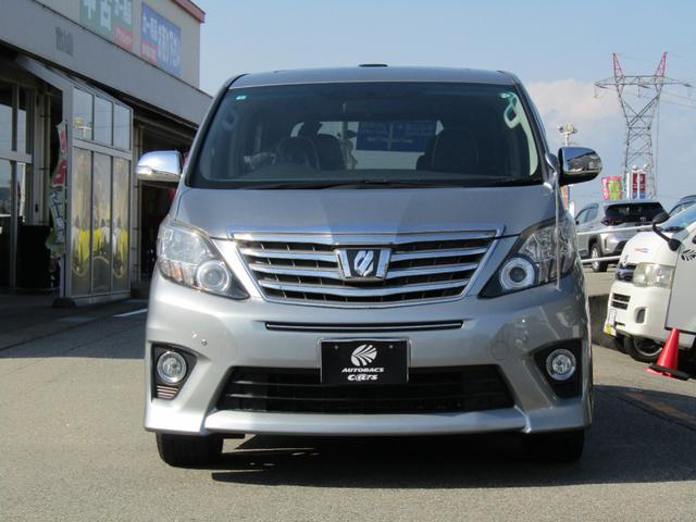 アルファード 240S ユーザー買取車 純正HDDナビ 両側パワースライドドア HIDライト ツインムーンルーフ 純正アルミホイール 社外シートカバー カーテン ETC スマートキー プッシュスタート 天吊モニター(2枚目)