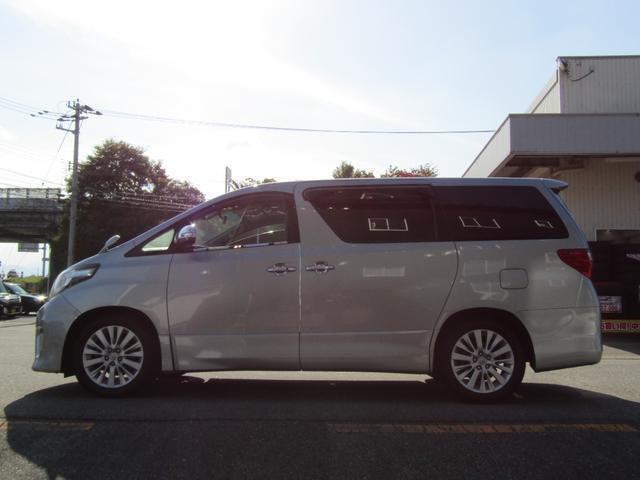 アルファード 240S ユーザー買取車 純正HDDナビ 両側パワースライドドア HIDライト ツインムーンルーフ 純正アルミホイール 社外シートカバー カーテン ETC スマートキー プッシュスタート 天吊モニター(5枚目)