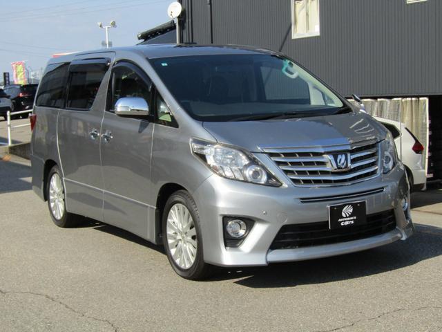 アルファード 240S ユーザー買取車 純正HDDナビ 両側パワースライドドア HIDライト ツインムーンルーフ 純正アルミホイール 社外シートカバー カーテン ETC スマートキー プッシュスタート 天吊モニター(6枚目)