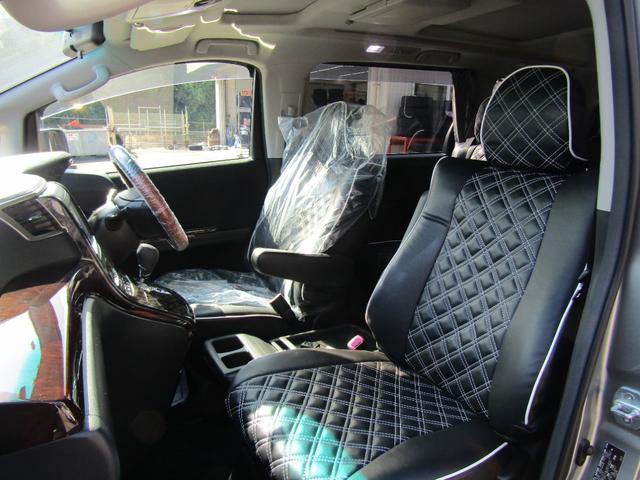 アルファード 240S ユーザー買取車 純正HDDナビ 両側パワースライドドア HIDライト ツインムーンルーフ 純正アルミホイール 社外シートカバー カーテン ETC スマートキー プッシュスタート 天吊モニター(13枚目)