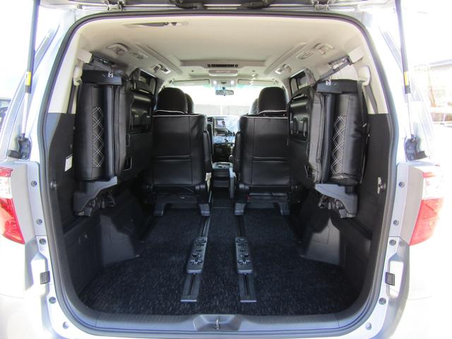 アルファード 240S ユーザー買取車 純正HDDナビ 両側パワースライドドア HIDライト ツインムーンルーフ 純正アルミホイール 社外シートカバー カーテン ETC スマートキー プッシュスタート 天吊モニター(19枚目)