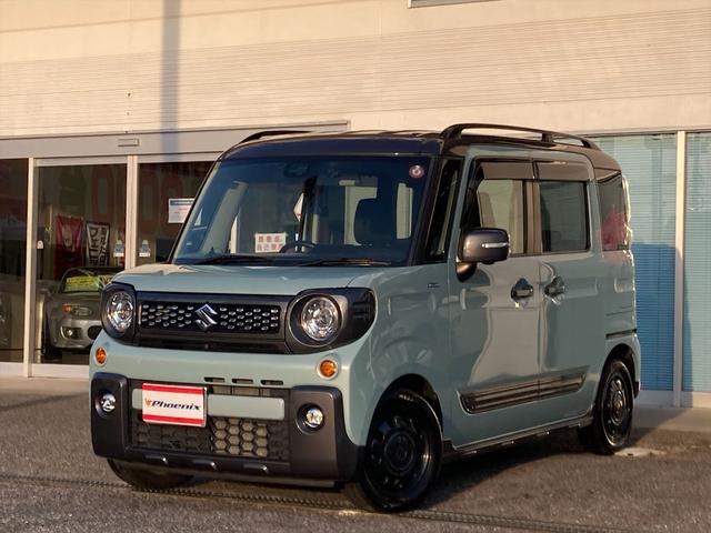 スペーシアギア ハイブリッドＸＺ　ターボ４ＷＤツートン☆８型ナビ☆Ｗパワスラ　４ＷＤ☆ツートンルーフ☆デュアルセンサーＢＳ☆クルーズコントロール☆両側パワースライドドア☆８インチナビ☆フルセグ☆ブルートゥース☆全方位カメラ☆ビルトインＥＴＣ☆ドラレコ☆ルーフレール☆パドルシフト（4枚目）