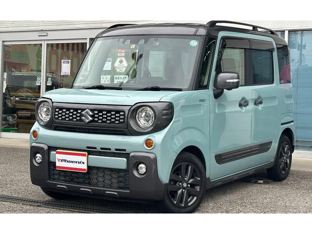 スペーシアギア ハイブリッドＸＺターボ４ＷＤ後期ツートンカラースマホ連携　４ＷＤ　ターボ　両側パワースライドドア　デュアルカメラブレーキサポート　アダプティブクルーズコントロール　純正９インチナビ　フルセグ　Ｂｌｕｅｔｏｏｔｈ　全方位カメラ　ビルトインＥＴＣ　試乗ＯＫ（3枚目）