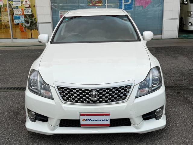 クラウン アスリート後期 TRDエアロ クルーズコントロール 純正ナビ 後期型 TRDフルエアロ クルーズコントロール メーカーナビ バックカメラ Bluetooth DVD再生 フルセグ パワーシート オートHIDライト ビルトインETC スマートキー フォグ 試乗OK(3枚目)