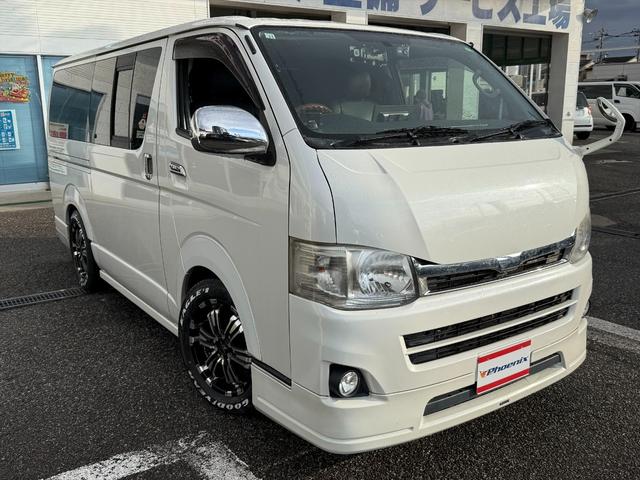 レジアスエースバン ロングスーパーＧＬ４ＷＤディーゼルＴタイベル交換済☆試乗ＯＫ　タイベル交換済　モデリスタフルエアロ　エアロボンネット　ＴＯＭ’ｓテールランプ　ＮＡＳＣＡＲタイヤ　１０インチアンドロイドナビ　Ｙｏｕｔｕｂｅアプリ　Ｂｌｕｅｔｏｏｔｈ　バックカメラ　ＥＴＣ　試乗ＯＫ（11枚目）