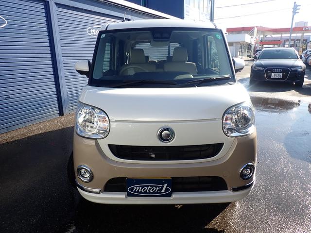 ムーヴキャンバス Ｘメイクアップリミテッド　ＳＡＩＩＩ　スマートキー　純正ＳＤナビ　フルセグ　Ｂｌｕｅｔｏｏｔｈ　全周囲カメラ　バックカメラ　両側パワースライドドア　オートハイビーム　衝突被害軽減ブレーキ　横滑り防止装置　盗難防止装置　障害物センサー（2枚目）