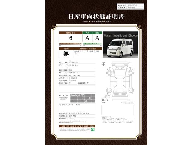 車両状態評価書